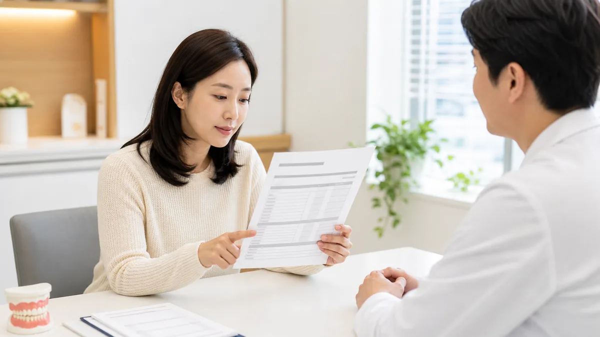 항목별 견적서를 받아 비교하는 과정입니다
