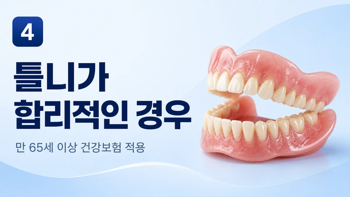 틀니가 합리적인 경우 — 만 65세 이상 건강보험 적용