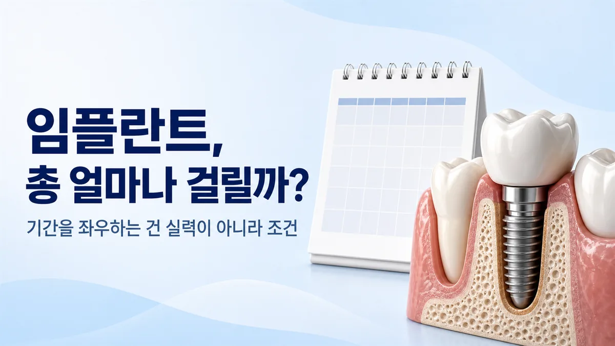 강동구 임플란트 기간 안내, 기간을 좌우하는 것은 실력이 아니라 조건입니다
