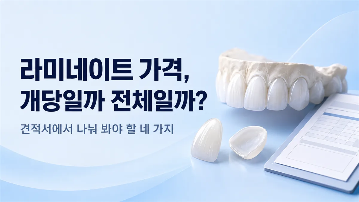 강동구 라미네이트 가격 안내, 개당가와 총액을 나눠 보는 견적서 읽기