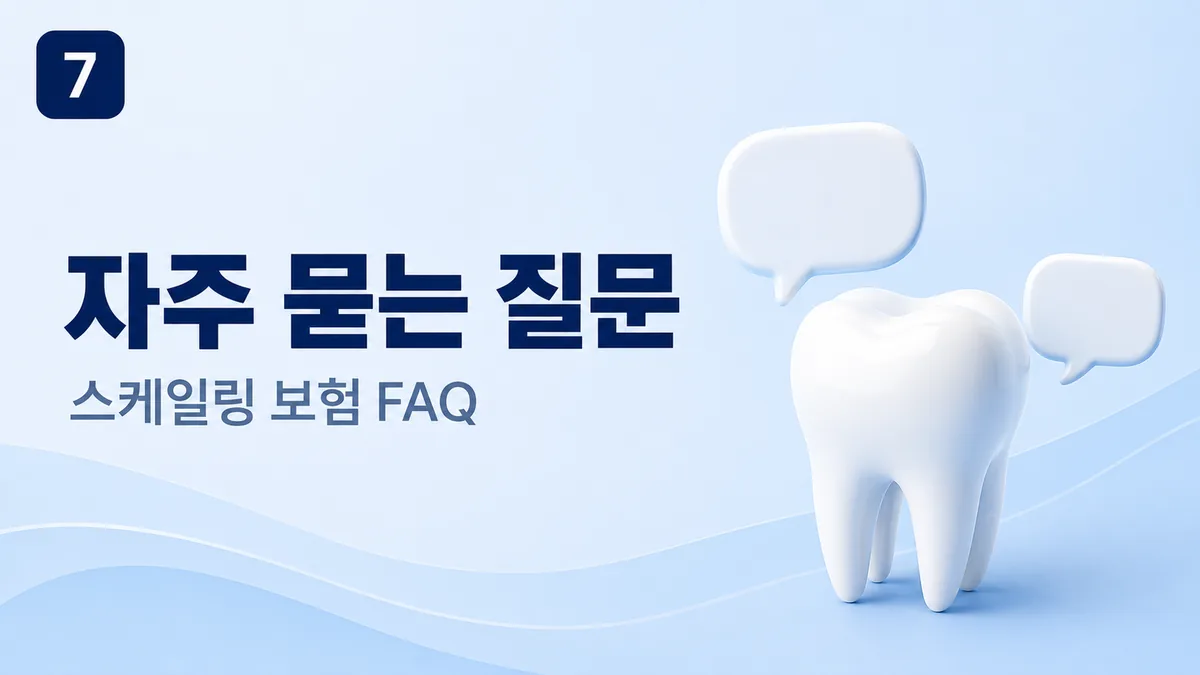 스케일링 보험 자주 묻는 질문