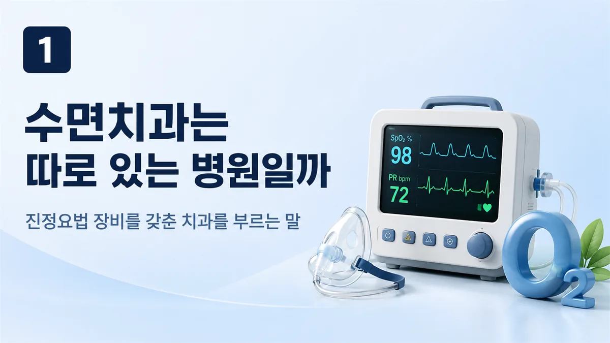 수면치과는 진정요법 장비와 인력을 갖춘 치과를 부르는 말입니다