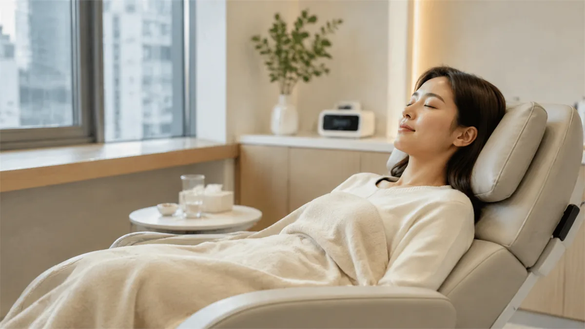 치료 후 회복 공간에서 깨어난 뒤 귀가 기준을 확인합니다