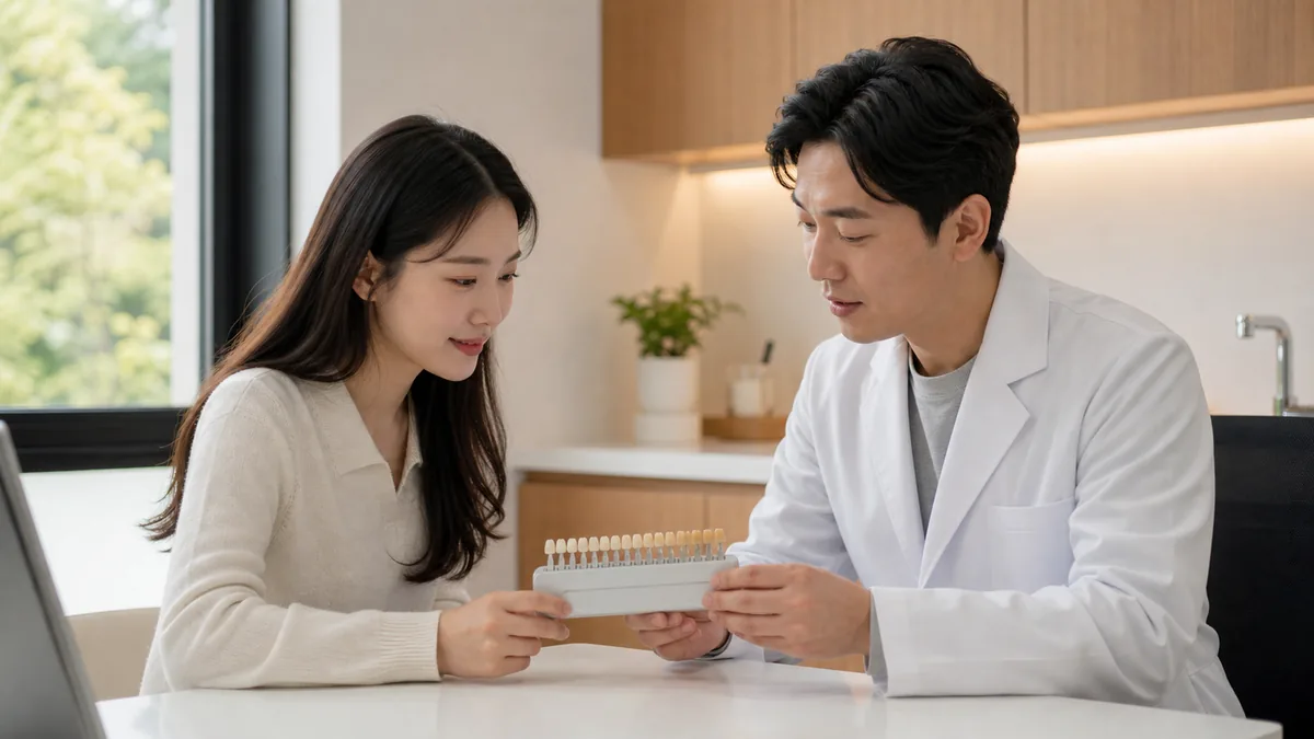 미백 상담은 변색의 원인과 기대치 확인에서 시작합니다