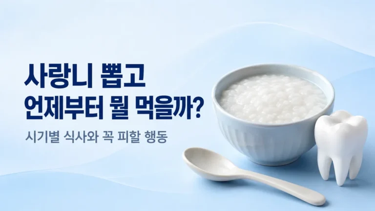 강동구 사랑니 발치 후 식사 안내, 시기별 식사와 꼭 피할 행동