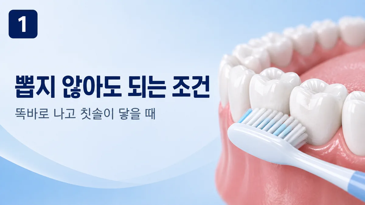 뽑지 않아도 되는 사랑니의 조건, 똑바로 나고 칫솔이 닿을 때