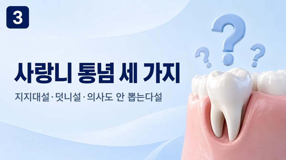 사랑니에 대한 통념 세 가지, 지지대설·덧니설