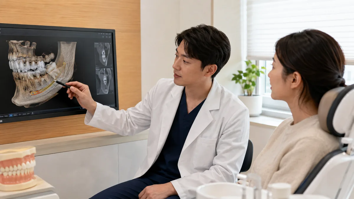 아래턱 사랑니는 3D CT로 신경관과의 거리를 확인합니다